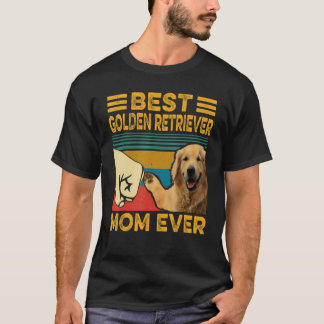 Best Golden Retriever Mum Ever Retro Vintage Funny T-Shirt