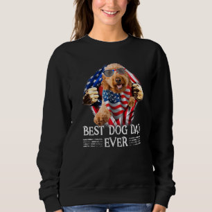 Best Goldendoodle Dad American Flag 4th Of July M Sweatshirt