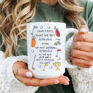 Best Golf Boyfriend by Par Funny Romantic Birthday Mug