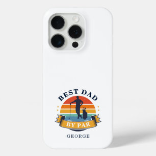 Best Golf Dad By Par Custom Retro Fathers Day iPhone 15 Pro Case