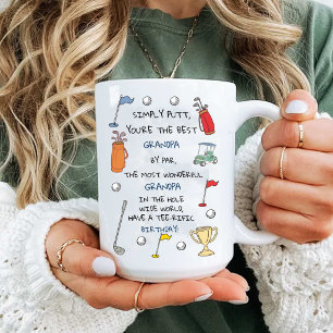 Best Golf Grandpa by par Funny saying Birthday Mug