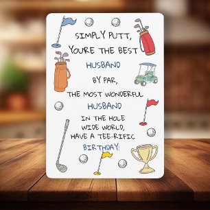 Best Golf Husband Funny Birthday Card