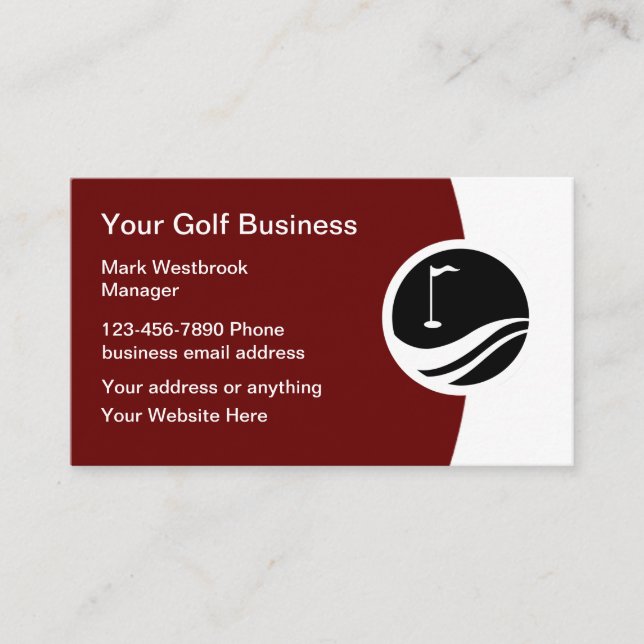 Best Golf Logo Business Cards (Front)