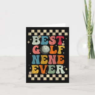 Best Golf Nene Ever Retro Groovy Gift Golf Nene Card