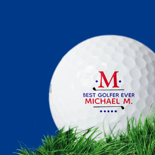 Best Golfer Ever golf-player Dad Monogram Golf Balls