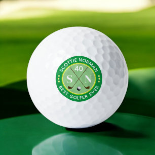 'best golfer ever' Green Name Golf Balls
