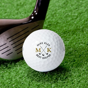 Best Golfer Monogram Modern  Golf Balls