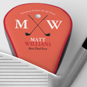 Best Golfer Monogram Reddish Custom Golf Head Cover