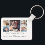 Best Grammy Ever 5-Photo Collage Keepsake Custom Key Ring<br><div class="desc">Simple and clean design lets your family photos shine on this Best Grammy Ever keychain. A large photograph in the center with two smaller photos on either side let you insert your own photos easily. Best Grammy Ever is written in a large modern font. Two lines below let you complete...</div>