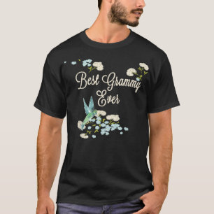 Best Grammy Ever Hummingbird Floral T Mother's Da T-Shirt