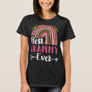 Best Grammy Ever Mother's Day Rainbow Pink Leopard T-Shirt