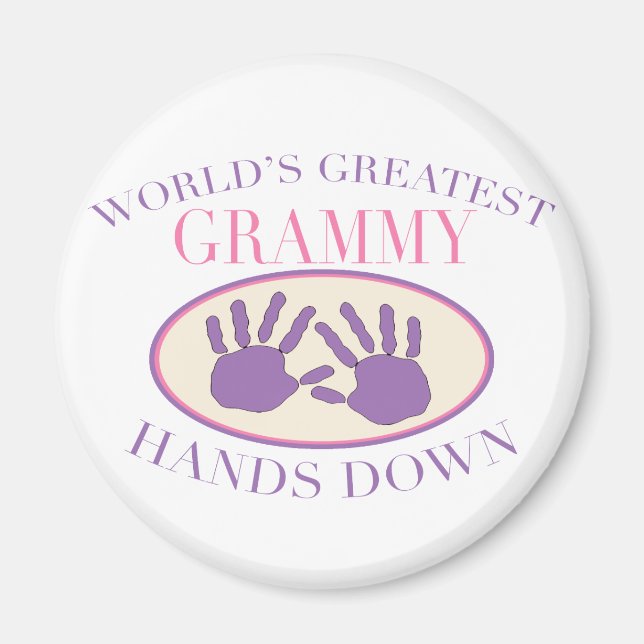 Best Grammy Hands Down T-shirt Magnet (Front)