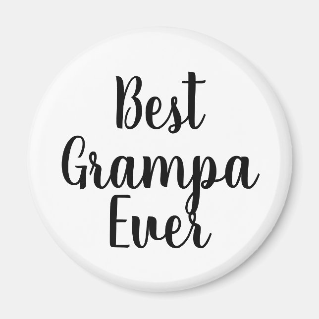 Best Grampa Ever Magnet Calligraphy  Simple modern (Front)