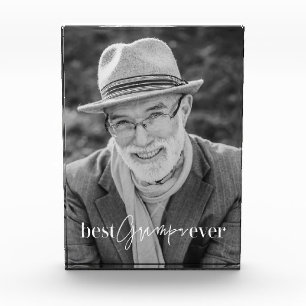 Best Grampa Ever Modern Simple Elegant Photo Block