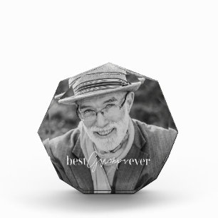 Best Grampa Ever Modern Simple Elegant Photo Block
