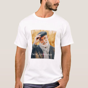 Best Grampa Ever Modern Simple Elegant Photo T-Shirt