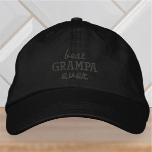 Best Grampa Ever Modern Simple Typography Embroidered Hat