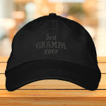 Best Grampa Ever Modern Simple Typography Embroidered Hat<br><div class="desc">Best Grampa Ever simple typography.</div>