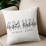 Best Grampa Ever Since 20XX Modern Simple Preppy Cushion<br><div class="desc">This simple and modern design is composed of san serif typography.</div>