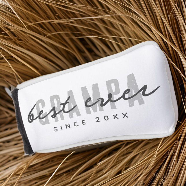 Best Grampa Ever Since 20XX Modern Simple Preppy Golf Head Cover (Creator Uploaded)