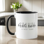 Best Grampa Ever Since 20XX Modern Simple Preppy Mug<br><div class="desc">This simple and modern design is composed of san serif typography.</div>