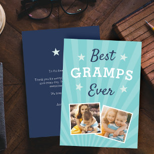 Best Gramps Ever Father's Day Flat Photo Card