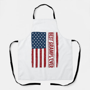 Best Gramps Ever Patriotic Flag Vector Design_1 Apron