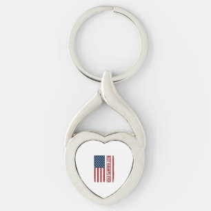 Best Gramps Ever Patriotic Flag Vector Design_1 Key Ring