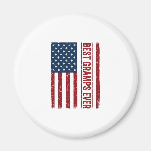 Best Gramps Ever Patriotic Flag Vector Design_1 Magnet (Front)
