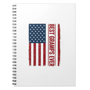 Best Gramps Ever Patriotic Flag Vector Design_1 Notebook