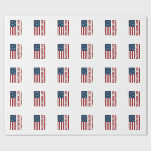 Best Gramps Ever Patriotic Flag Vector Design_1 Wrapping Paper