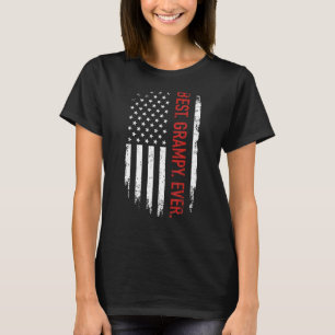 Best Grampy Ever With Us American Flag Vintage For T-Shirt
