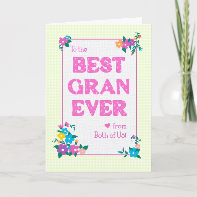  Best Gran Ever Mother's Day From Both of Us Card (Front)