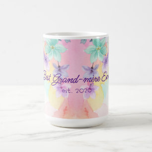 Best Grand-mère Mother's Day Bright Floral Coffee Mug