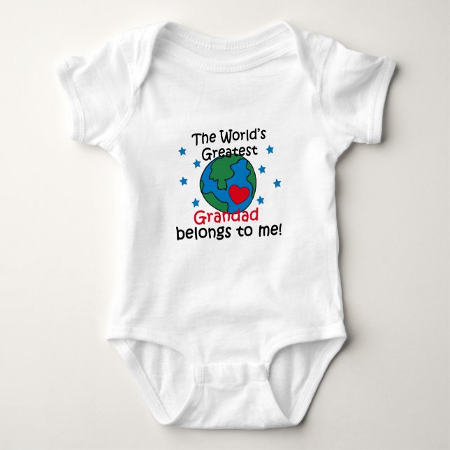 Best Grandad Belongs to me Baby Bodysuit (Front)