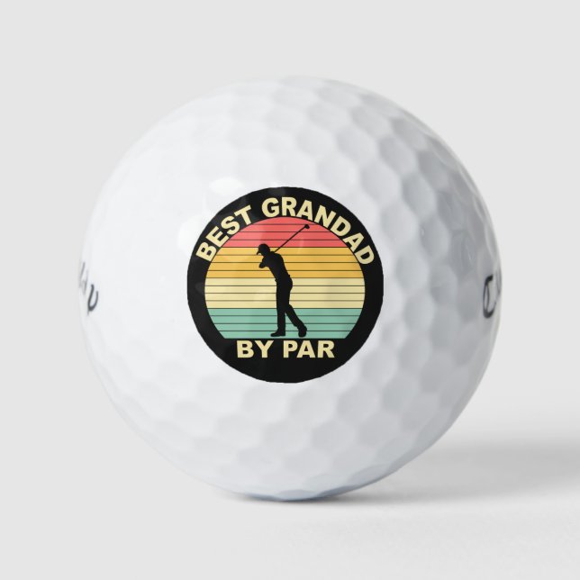 Best Grandad By Par - Golfing Golf Balls (Front)