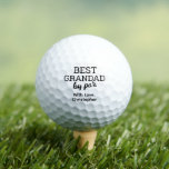 Best GRANDAD by par Modern Typography Custom Name Golf Balls<br><div class="desc">Surprise your golf-loving GRANDAD with a meaningful and personalized gift – our "Best Grandad by Par" Golf balls. This custom Golf balls combines modern typography with a heartfelt message that will touch his heart. Customize these Golf ball by adding the name of his grandchild or grandchildren, making it a truly...</div>