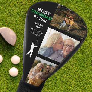 Best Grandad By Par Photo Cool Golfer Father's Day Golf Head Cover