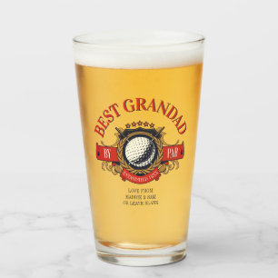 Best Grandad By Par Seal Elegant Custom Glass