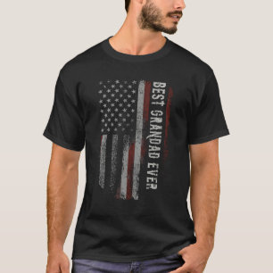 Best Grandad Ever American Flag Vintage grandpa T-Shirt