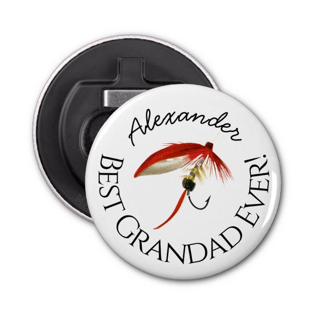Best Grandad Ever! Fly Fish Fishermen Flyfishing  Bottle Opener (Front)