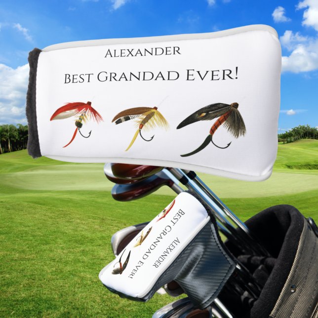 Best Grandad Ever! Fly Fish Fishermen Flyfishing  Golf Head Cover (Creator Uploaded)