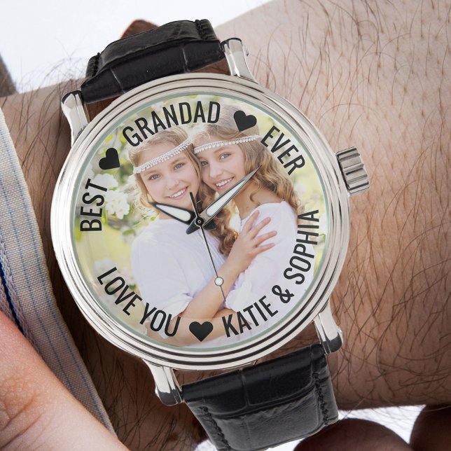 Best Grandad Ever Personalised Photo Watch (Creator Uploaded)