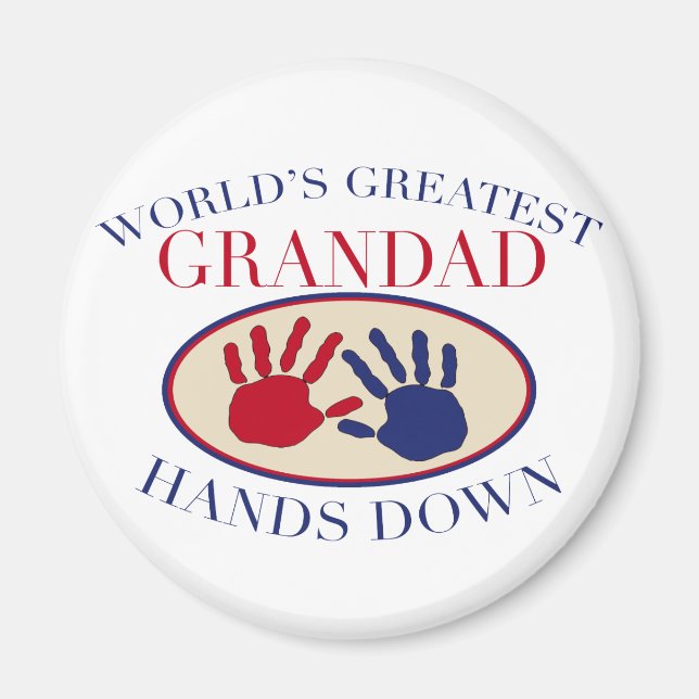 Best    Grandad Hands Down Magnet (Front)