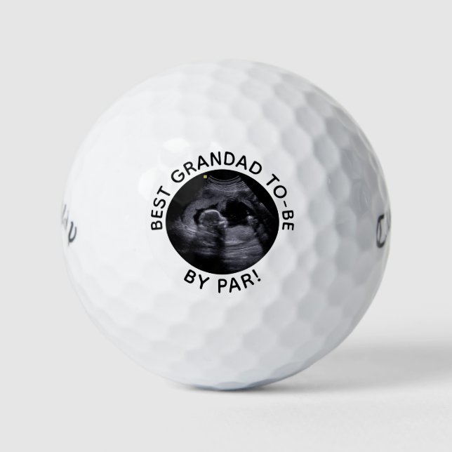 Best Grandad To Be Ultrasound Sonogram Golf Balls (Front)