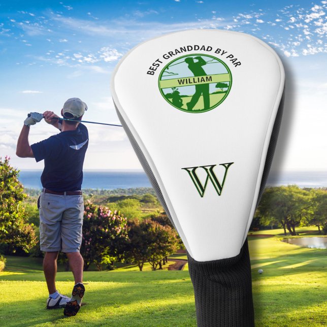 BEST GRANDDAD BY PAR NAME CUSTOM MONOGRAM  GOLF HEAD COVER (Creator Uploaded)