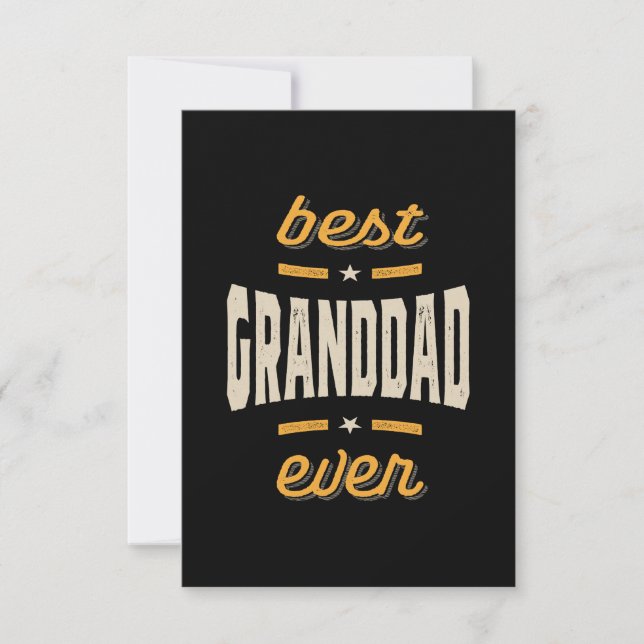 Best Granddad Ever Gift Father's Day RSVP Card (Front)