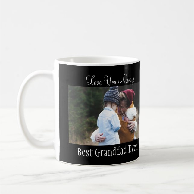 Best Granddad Ever Photo Collage White  Coffee Mug (Left)