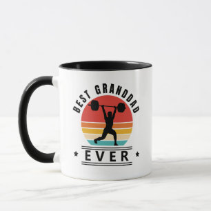 Best Granddad Ever Sunset Weight Lifting Mug