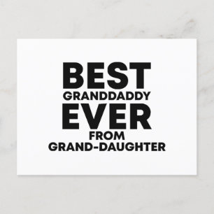 Best granddaddy ever from granddaughter holiday postcard